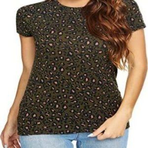 CoCo Women's  neck slim short sleeve tee elastic tight